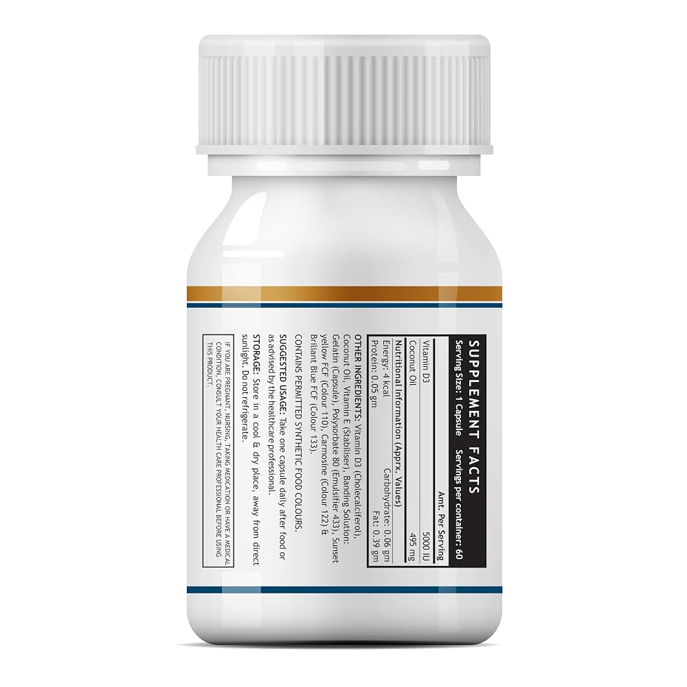 INLIFE Vitamin D3 5000 IU Cholecalciferol Softgels - 60 Count - image 3