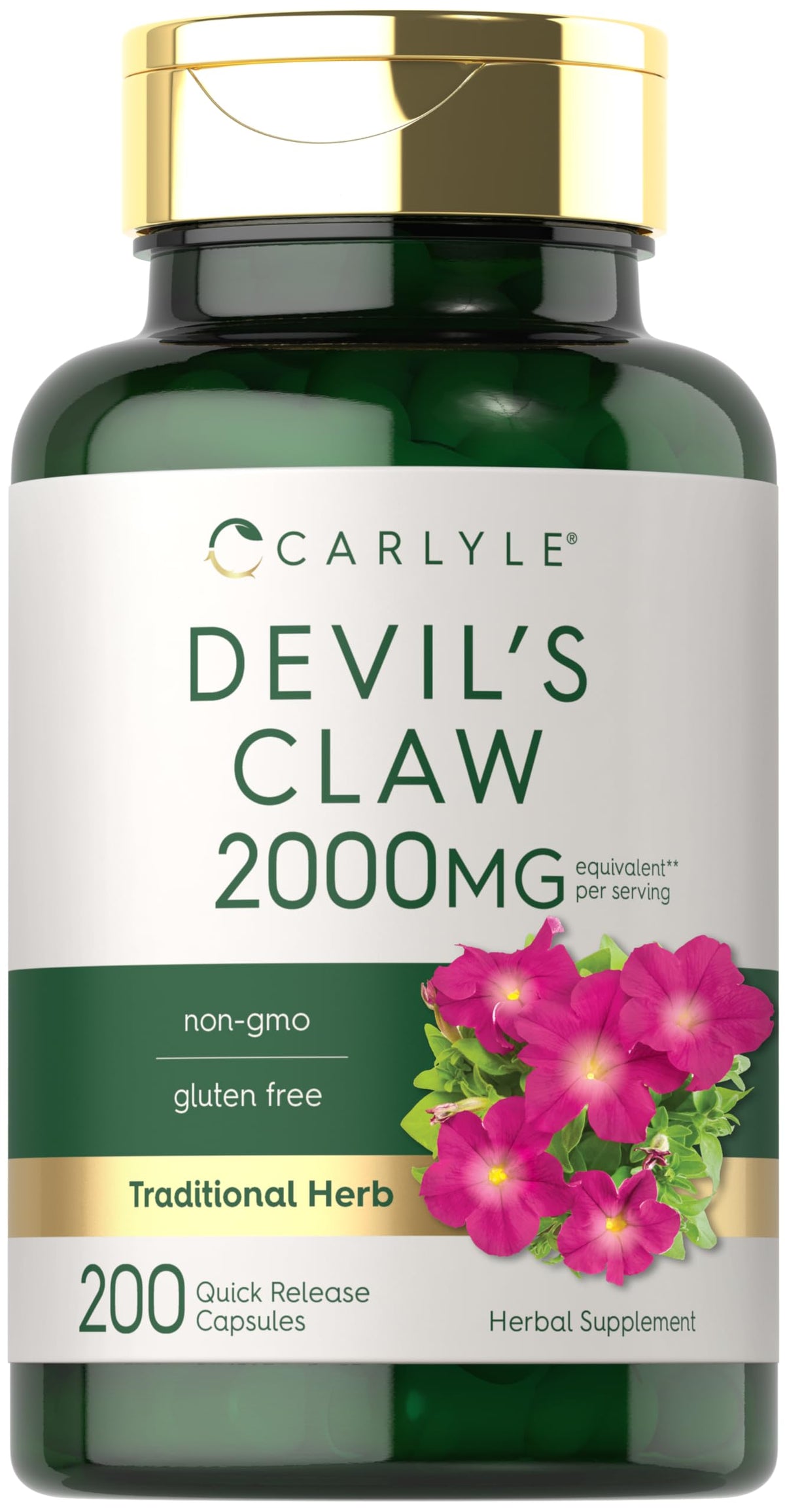 Carlyle Devil's Claw Herbal Supplement - 200 Capsules
