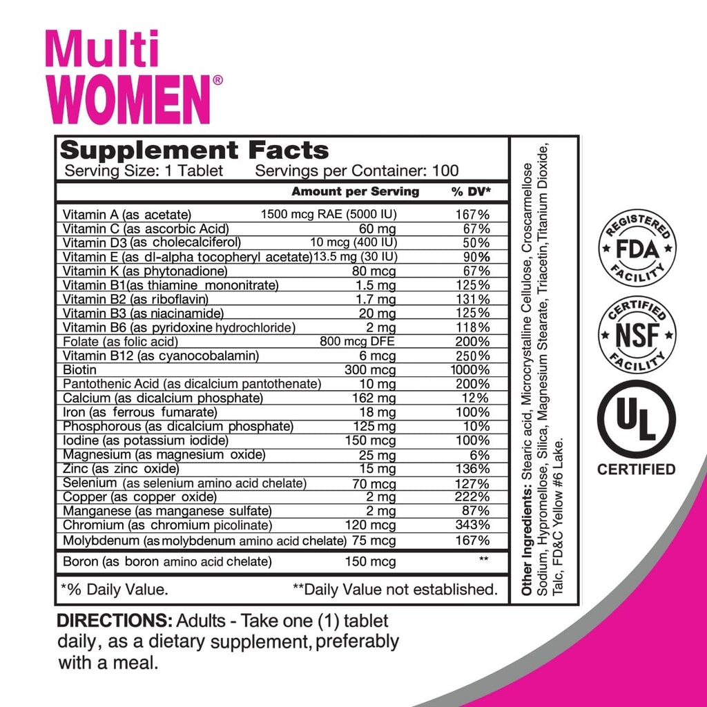 ALFA VITAMINS Multi Women Vitamins with Essential Nutrients - 200 Tablets - image 5