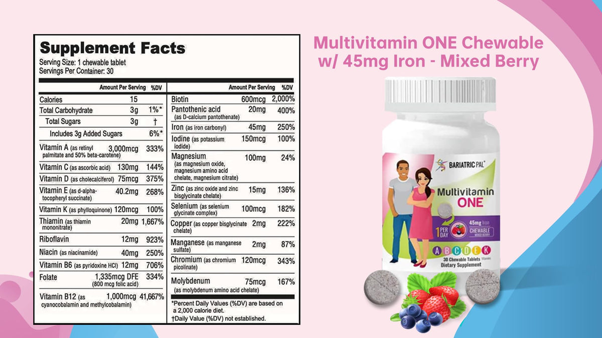BariatricPal Multivitamin ONE 1 per Day! Bariatric Multivitamin