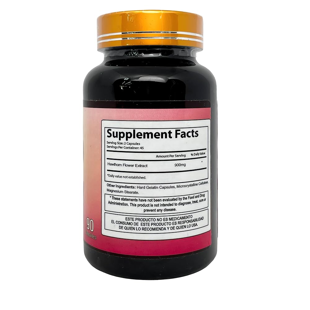 Productos El Colibri Espino Blanco Hawthorn Flower Extract 900mg - 90 Capsules - image 2