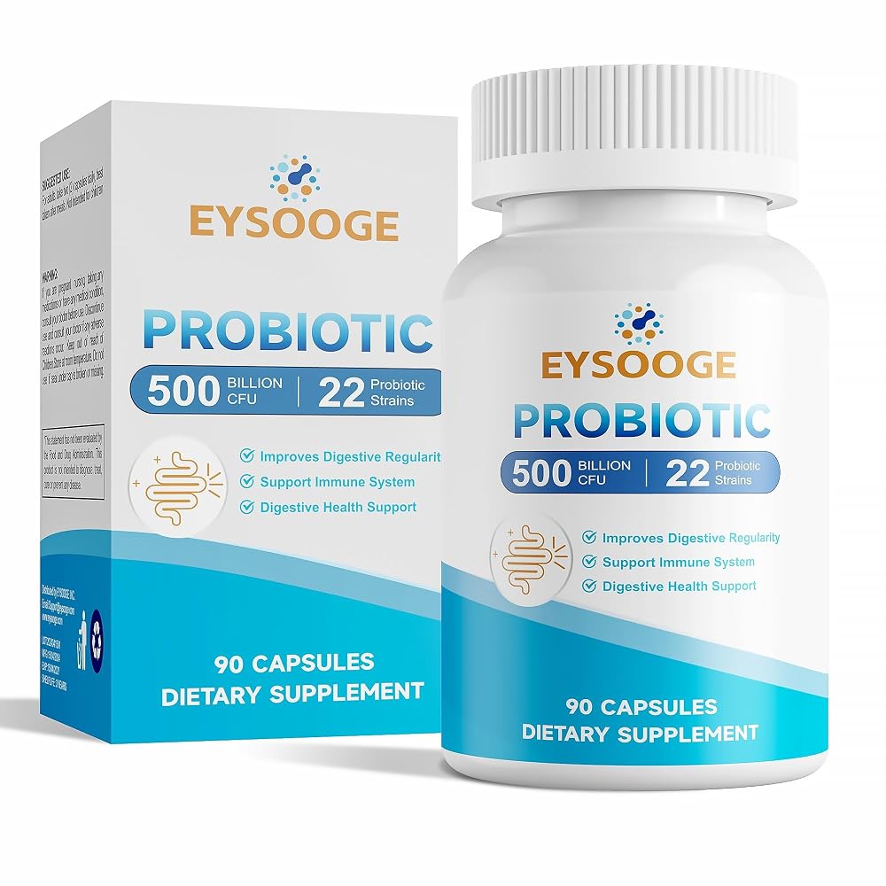 EYSOOGE Probiotics 500 Billion CFU 22 Strains - 90 Capsules