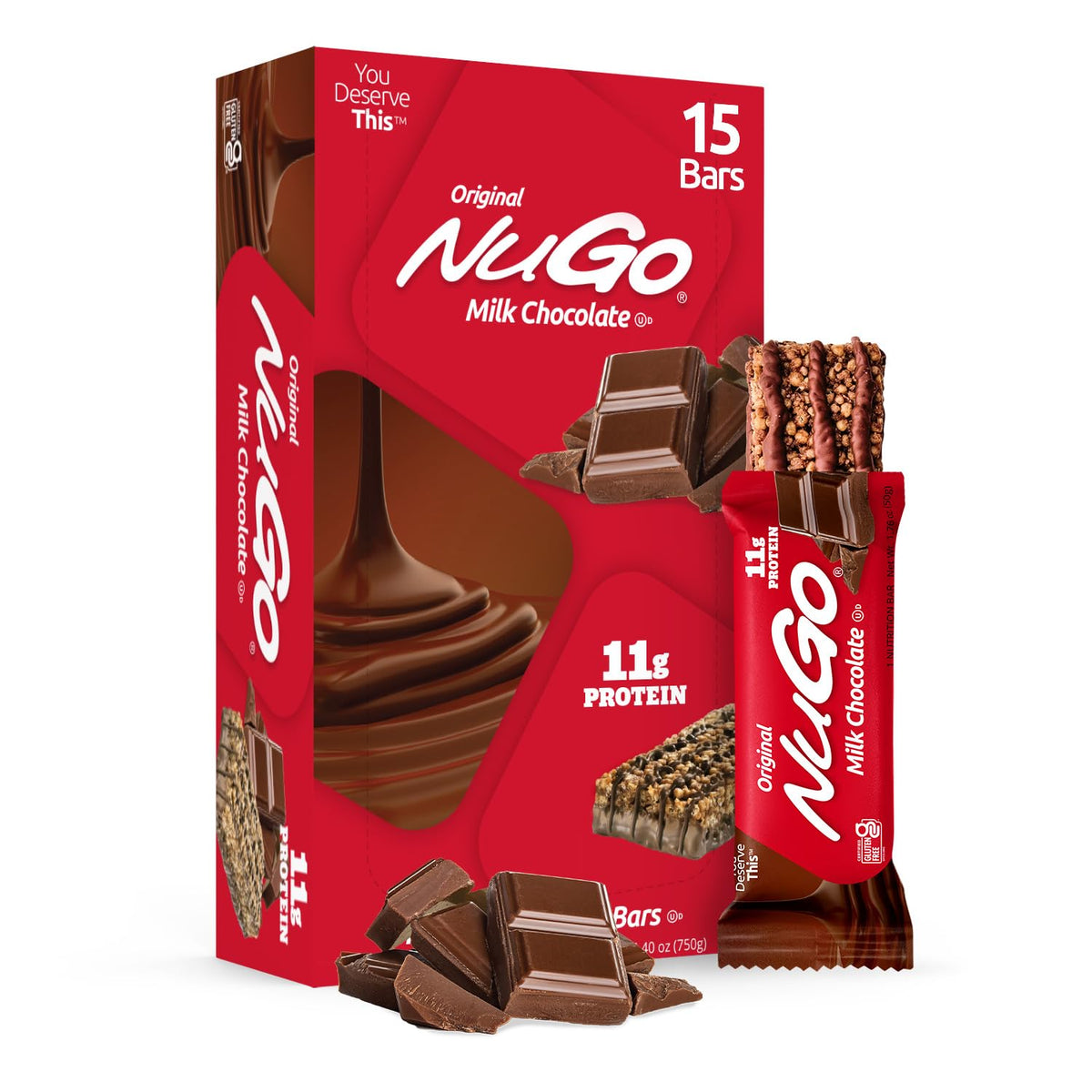 NuGo Original, Variation Twister, 15g Protein Bar, Gluten Free