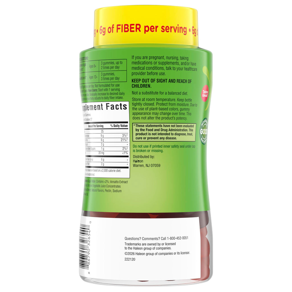 Benefiber Prebiotic Fiber Supplement Gummies