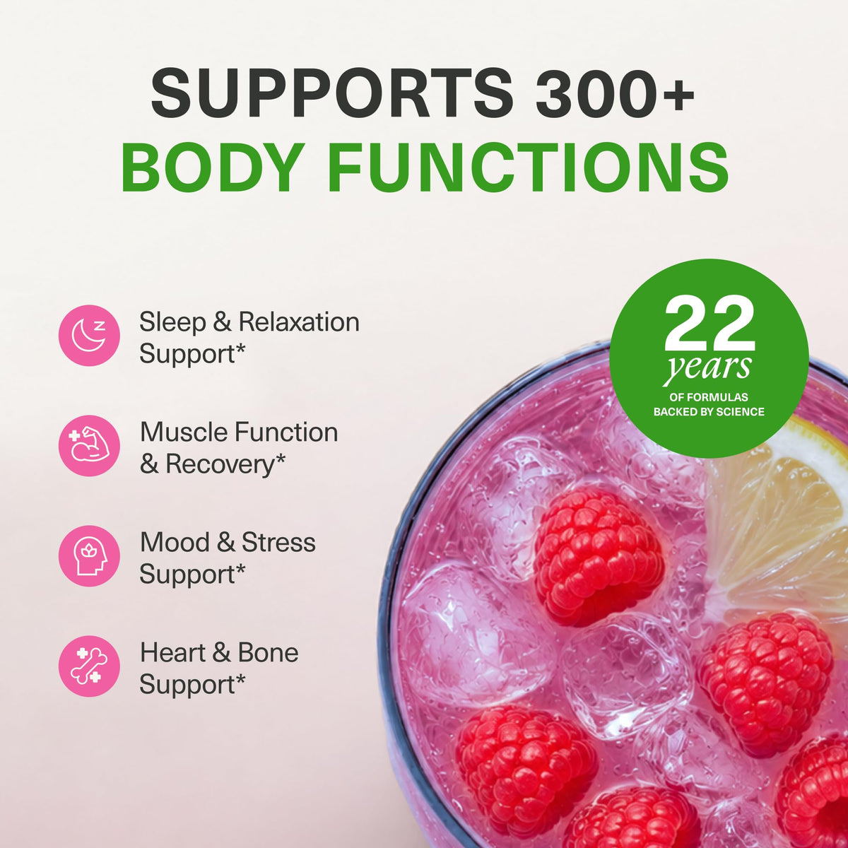 BIOptimizers Magnesium Drink Raspberry Lemon - 30 Servings - image 3