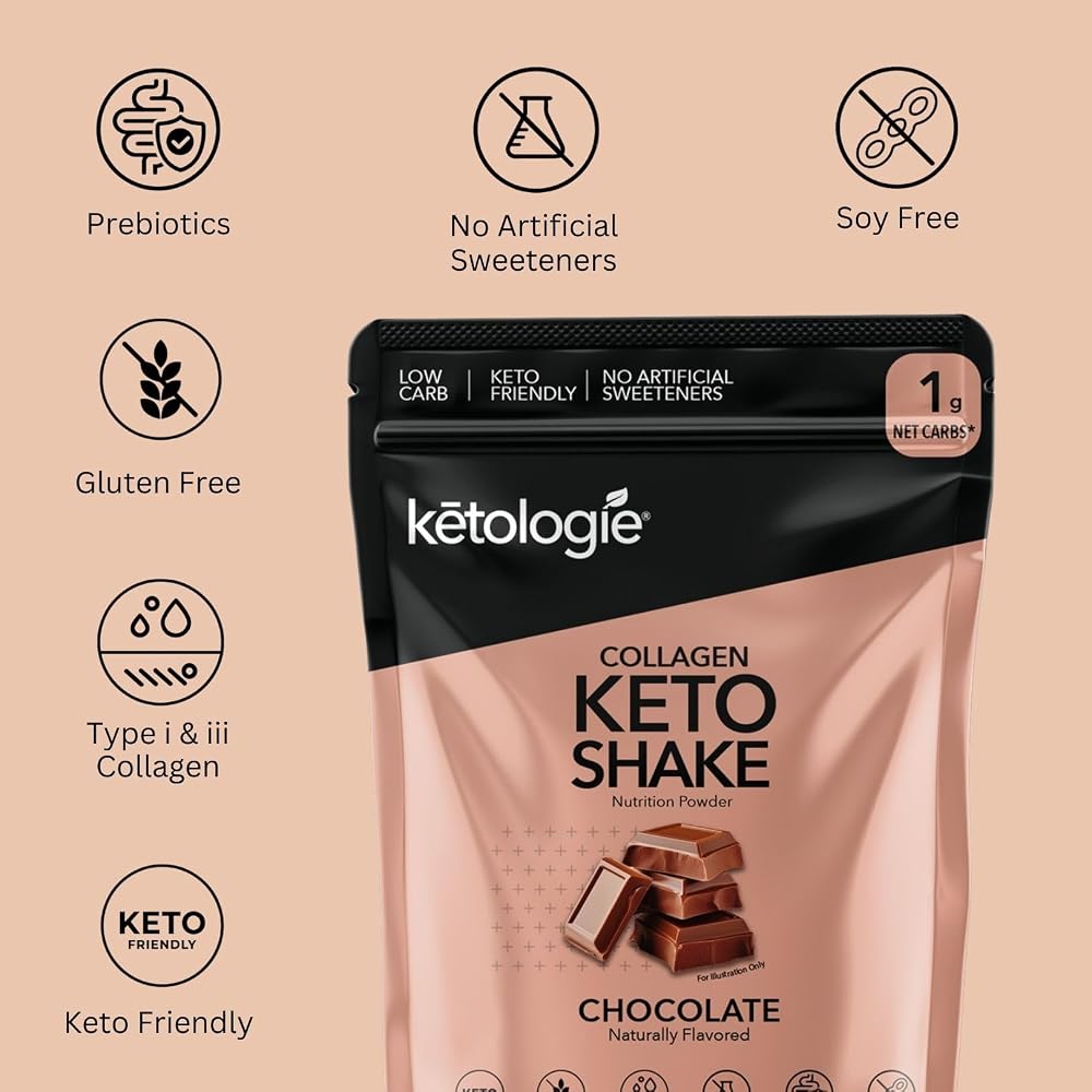 Ketologie Keto Collagen Shake Chocolate - 28.5 oz - image 2