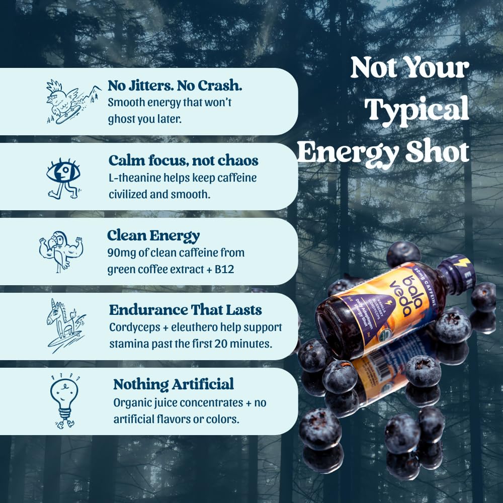 Balaveda Organic Wellness & Energy Shots Variety Pack