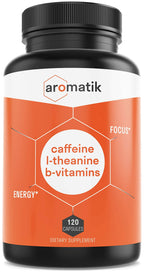 Aromatik Caffeine L-Theanine Focus Supplement - 120 Capsules - image 6