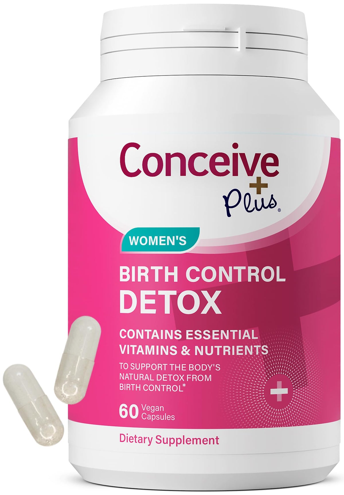 CONCEIVE PLUS Birth Control Detox for Women, 60 Capsules