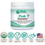 Peak Pure & Natural Greens Powder with Enzymes & Probiotics - 30 Servings - image 4