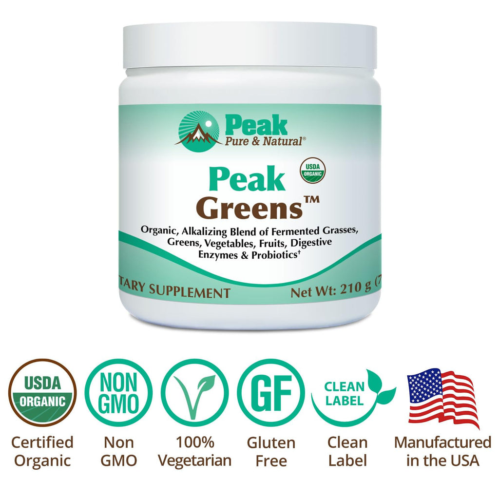 Peak Pure & Natural Greens Powder with Enzymes & Probiotics - 30 Servings - image 4