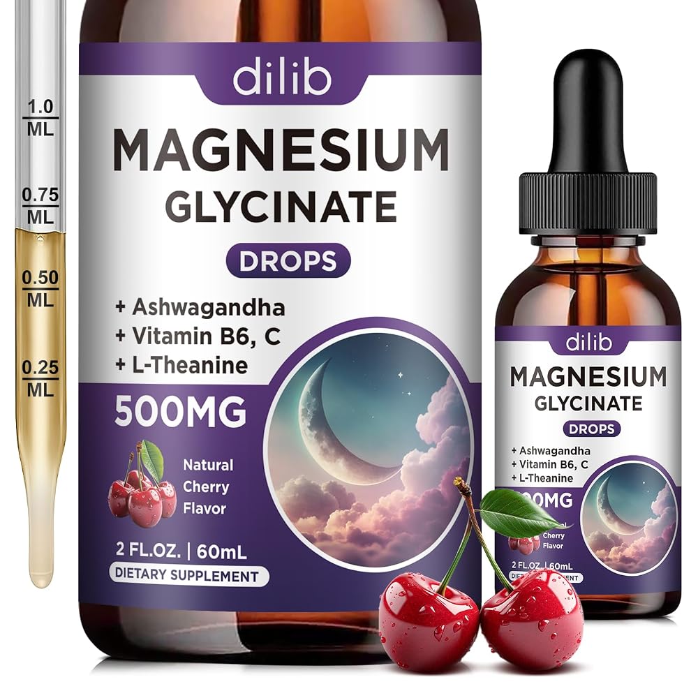 dilib Magnesium Glycinate Supplement, Magnesium Liquid Drops
