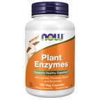 NOW Plant Enzymes Lactase Protease Bromelain - 120 Vegetarian Capsules