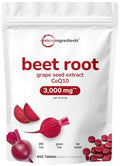 Micro Ingredients Beet Root with Grape Seed Extract & CoQ10 - 400 Tablets