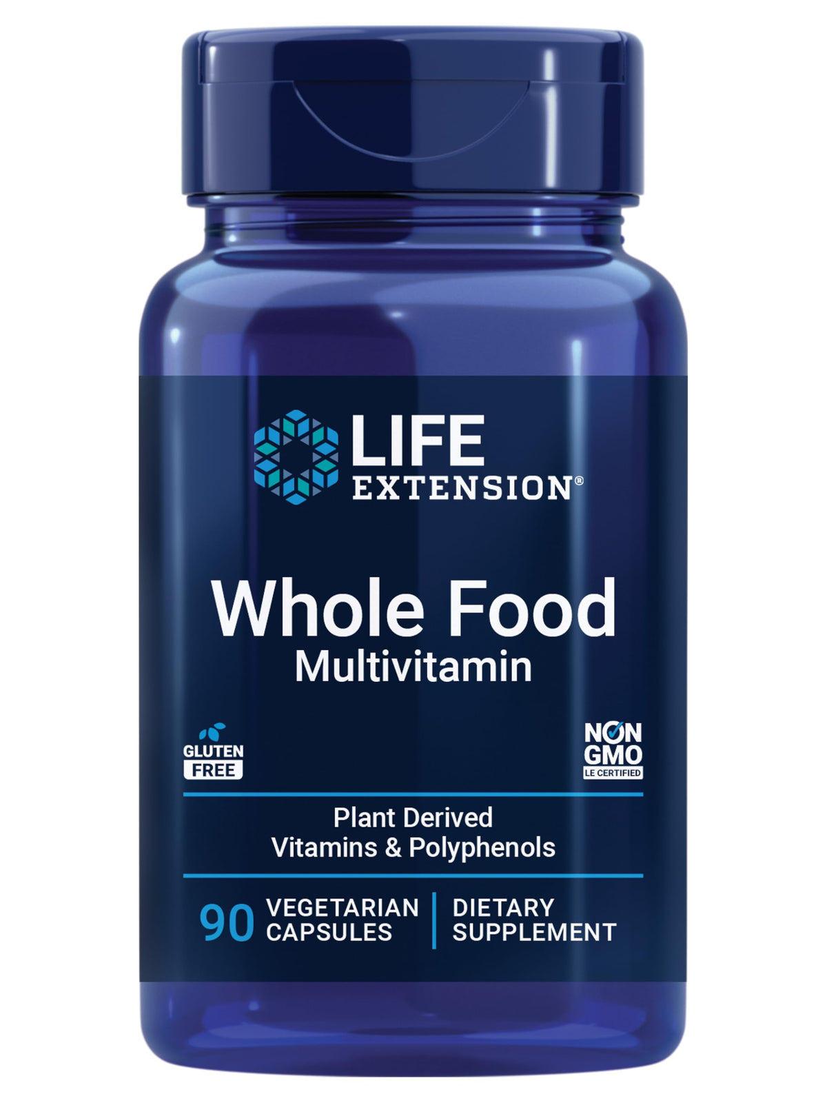 Life Extension Whole Food Multivitamin, Plant-Derived - 90 Capsules