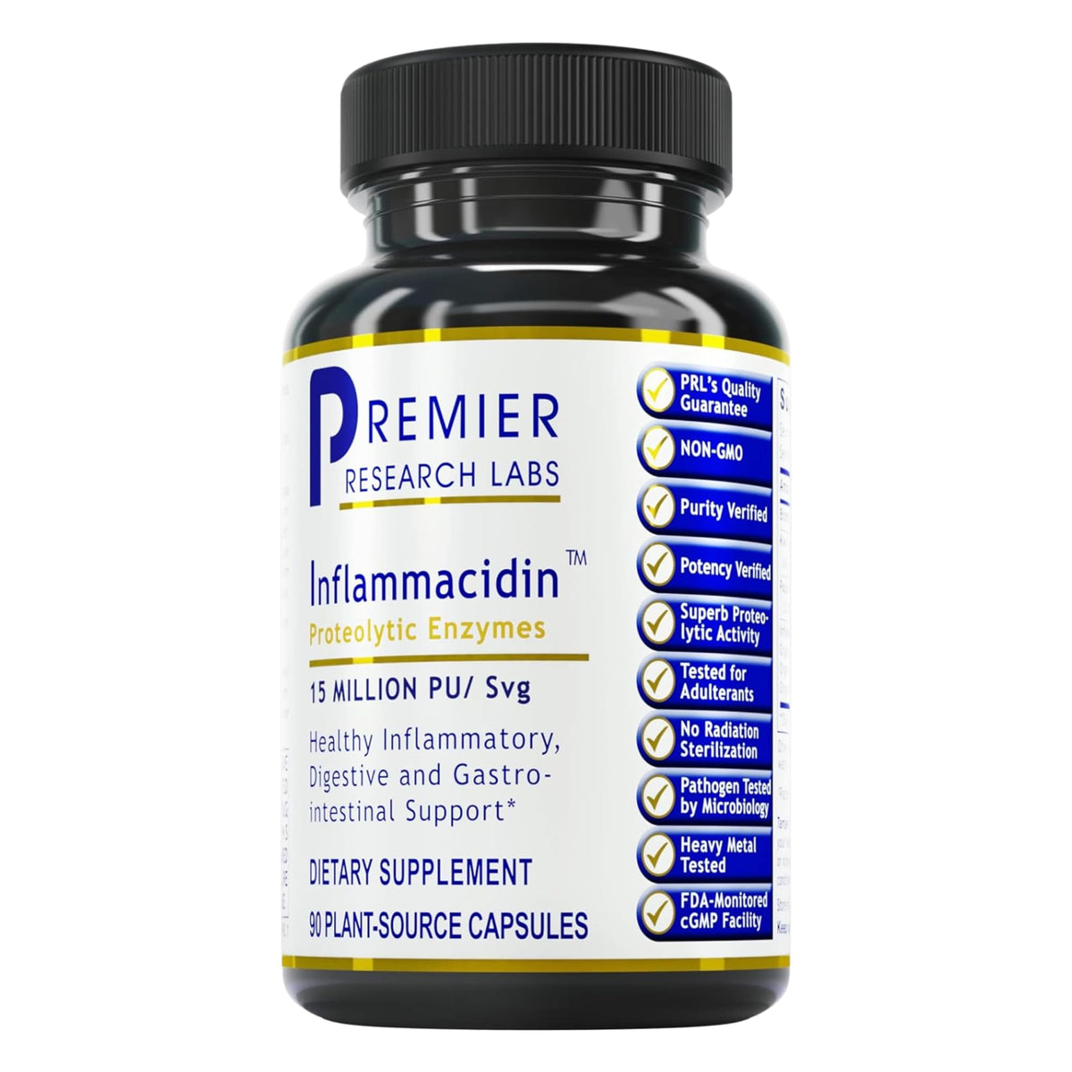 Premier Research Labs Inflammacidin Digestive Enzyme - 90 Vegetarian Capsules