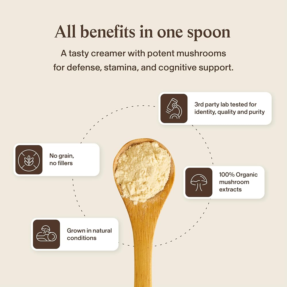 Real Mushrooms Organic Coconut Creamer with Reishi - 90 Servings - image 8