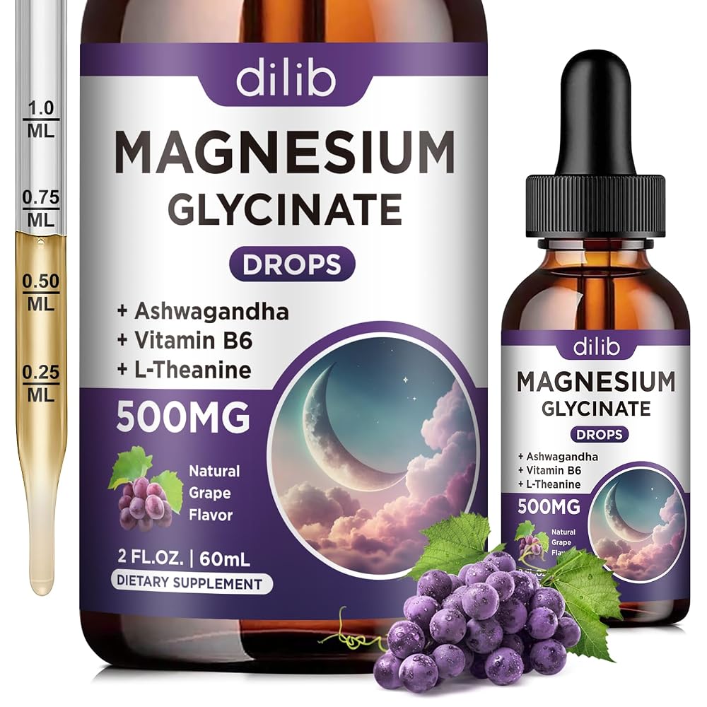 dilib Magnesium Glycinate Supplement, Magnesium Liquid Drops