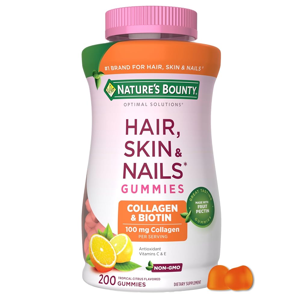 Nature's Bounty Optimal Solutions Hair, Skin & Nail Collagen Gummies - 200 Count
