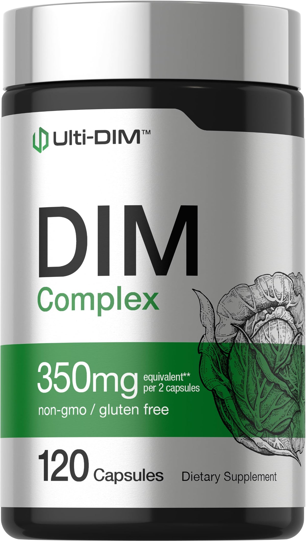 Horbäach DIM Supplement 350mg Complex - 120 Capsules