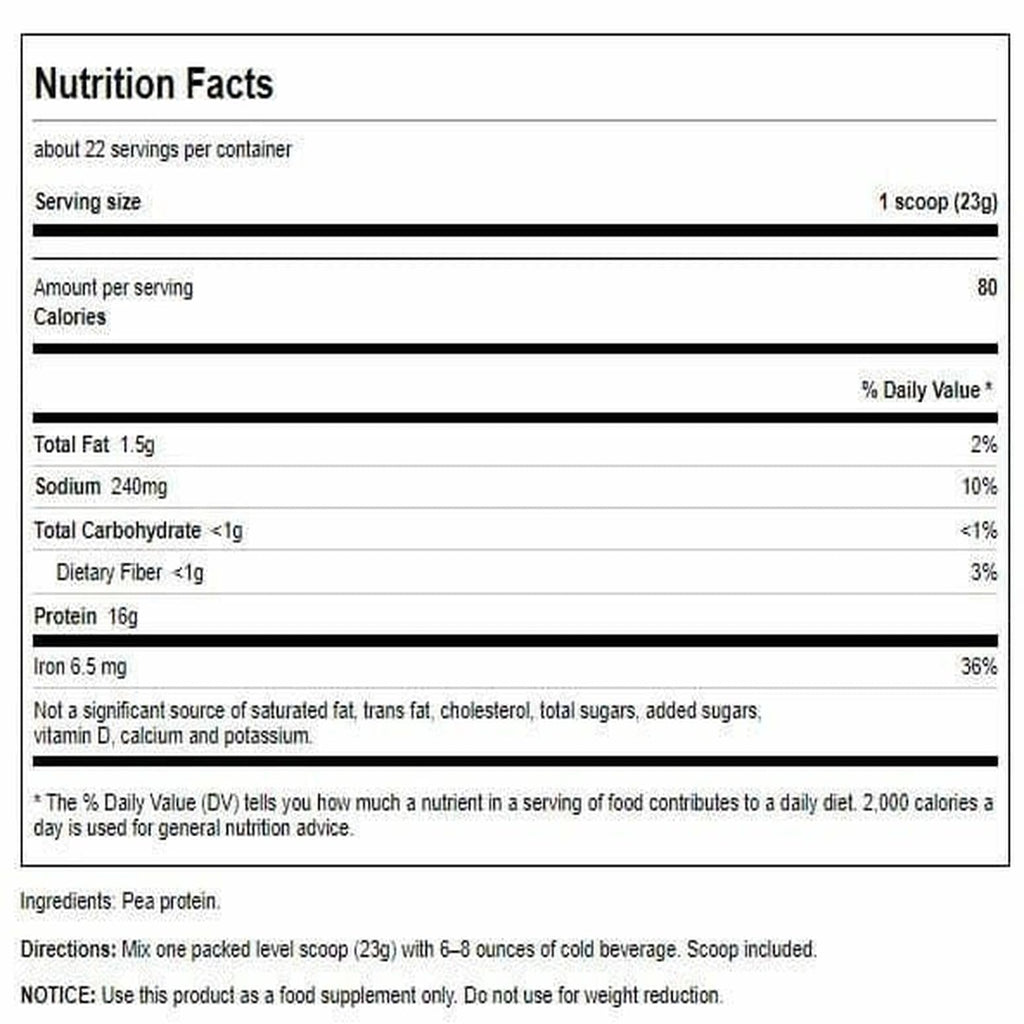 Swanson 100% Pure Pea Protein Powder - 1.1 lb - image 2