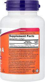 Now Foods Vitamin A 25,000 IU - 250 Softgels - image 2