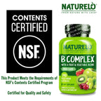 NATURELO Vitamin B Complex with CoQ10 - 240 Capsules - image 5