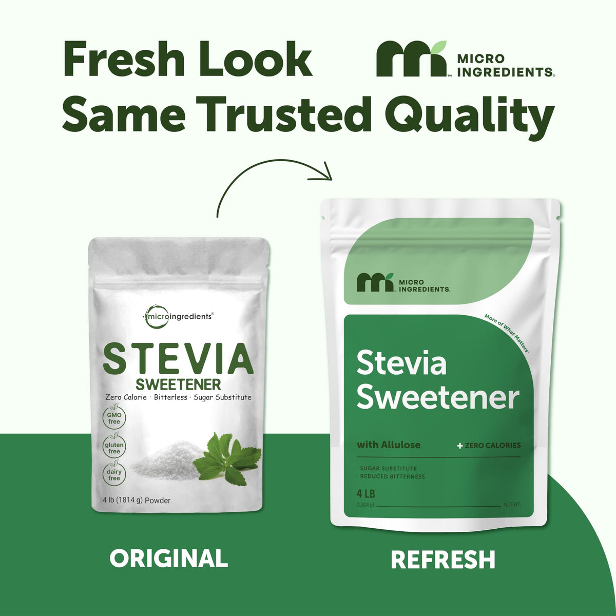 Micro Ingredients Stevia Sweetener Powder with Allulose - 64 oz - image 2