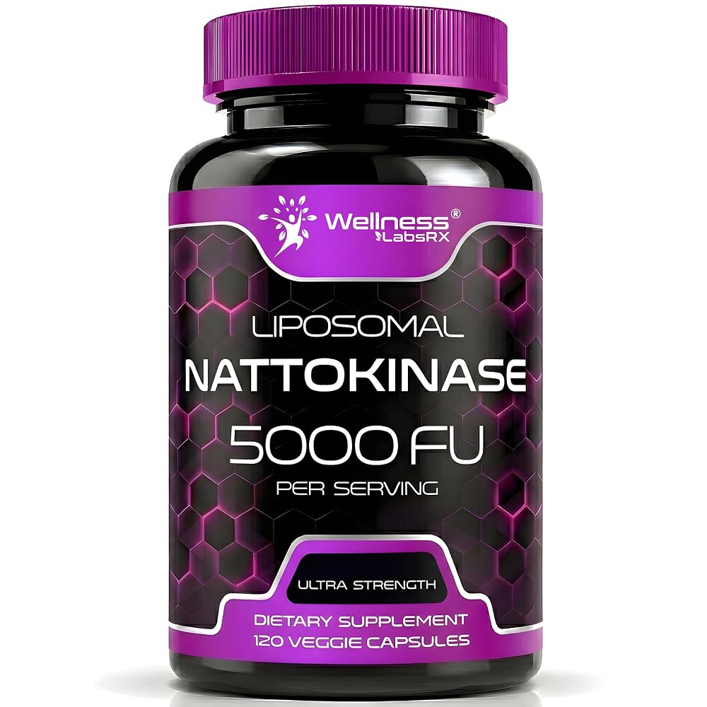 WELLNESS LABSRX Nattokinase Supplement 5000 FU - 120 Capsules