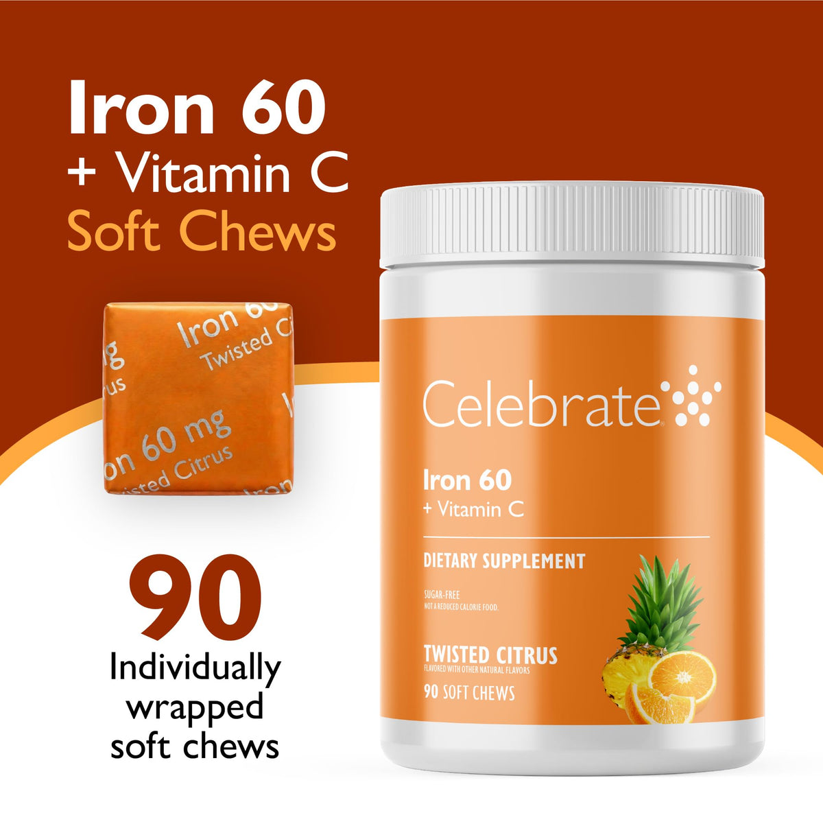 Celebrate Vitamins Iron Supplement with 60mg Iron & Vitamin C