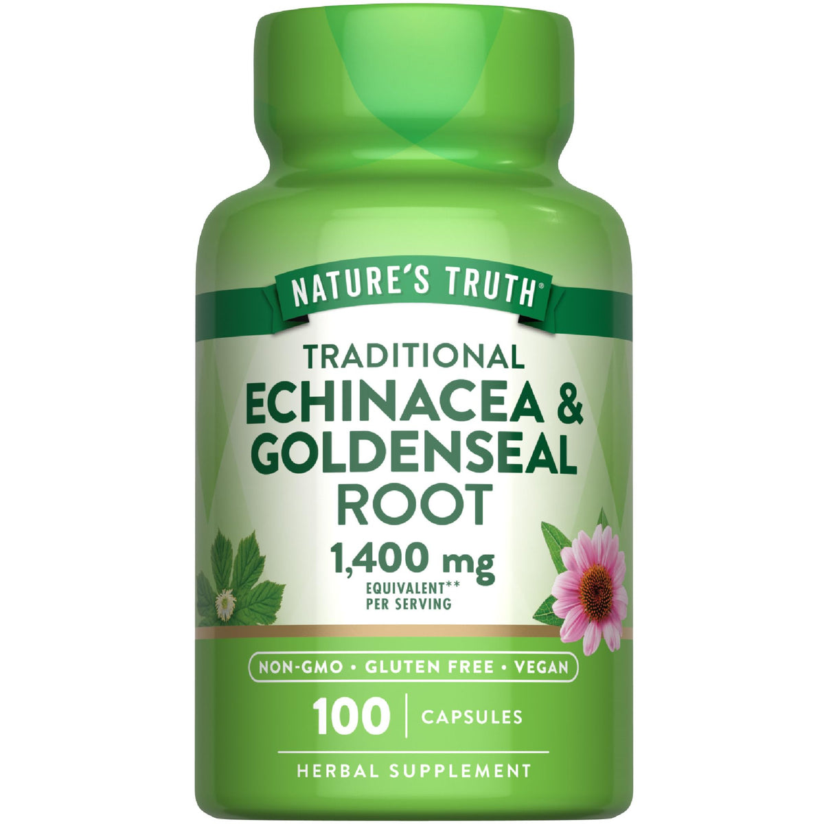 Nature's Truth Echinacea Goldenseal Capsules - 100 Count
