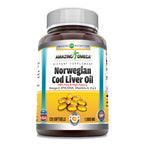 Amazing Nutrition Omega Norwegian Cod Liver Oil 1000 mg - 120 Softgels
