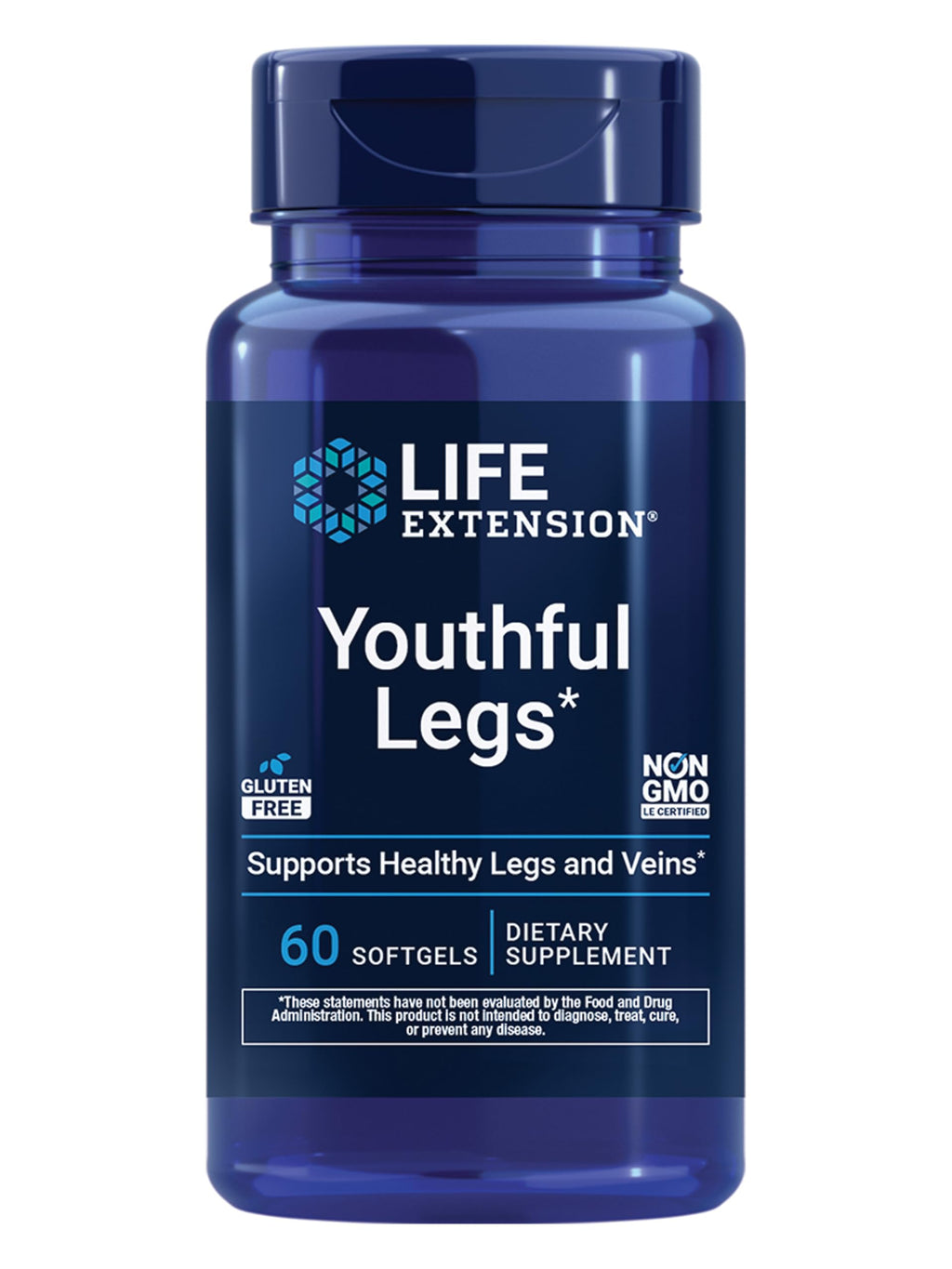 Life Extension Youthful Legs Circulation Supplement - 60 Softgels