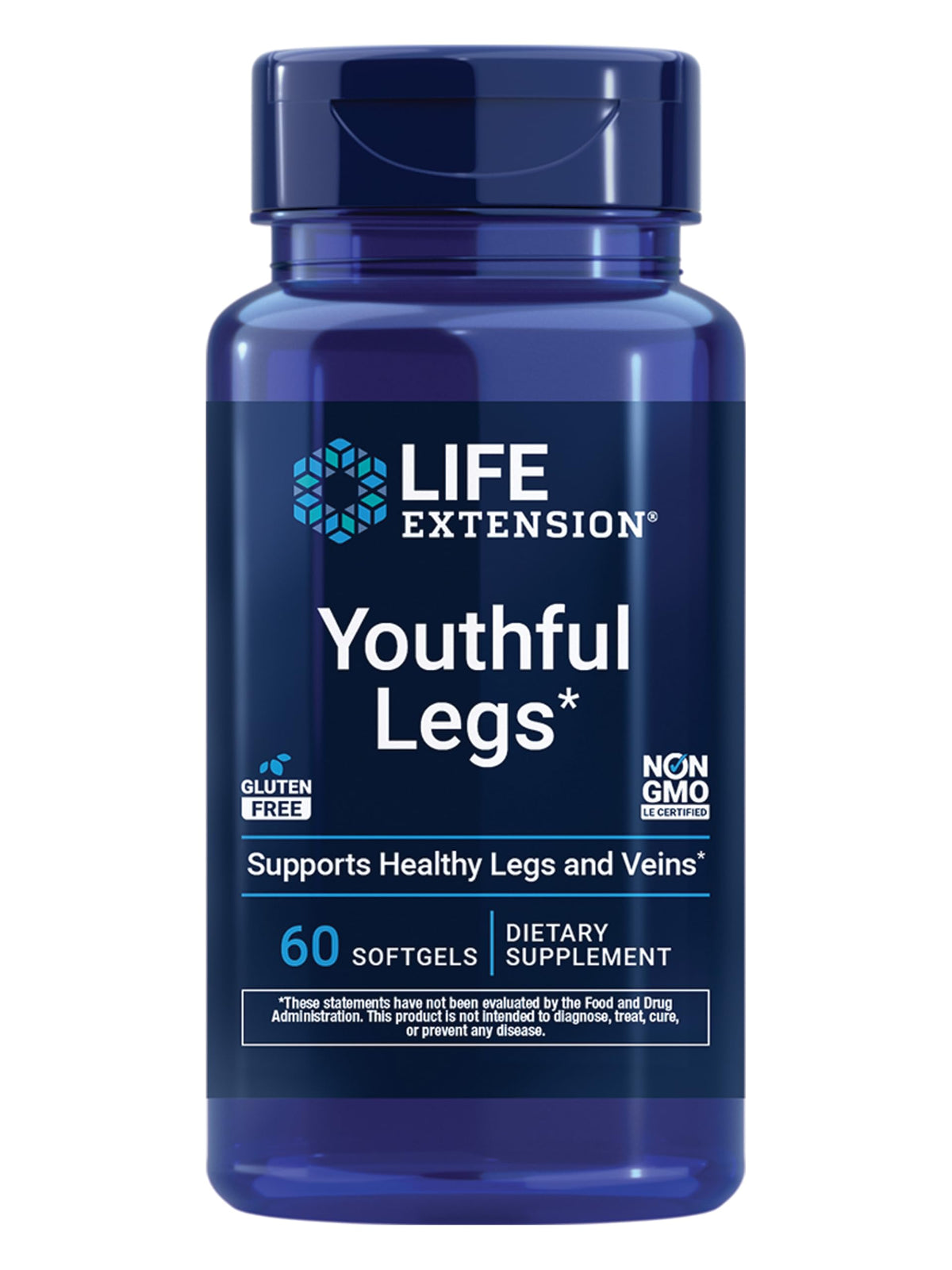 Life Extension Youthful Legs Circulation Supplement - 60 Softgels