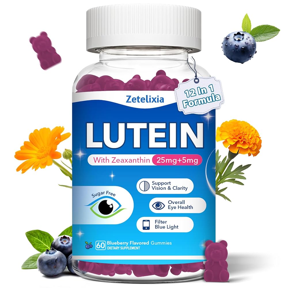Zetelixia Lutein Gummies, Blueberry Flavor