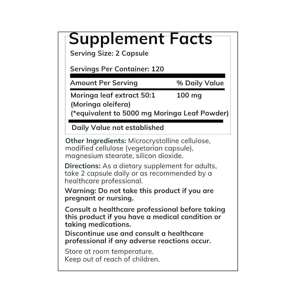 Phillauri Organic Moringa Powder Capsules - 600 Capsules - image 5