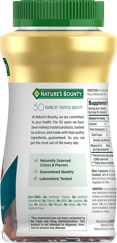 Nature's Bounty Vitamin B12 500mcg Gummies Mixed Berry - 160 Count - image 8