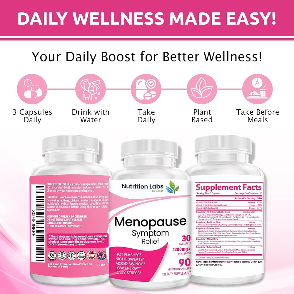 NUTRITION LABS BE BETTER Menopause Relief Supplement - 90 Capsules - image 5