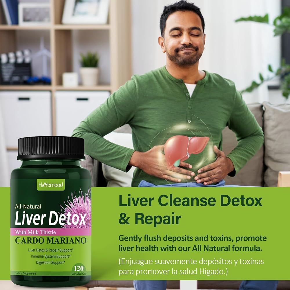 Herbmood Silymarin Milk Thistle Liver Detox Capsules