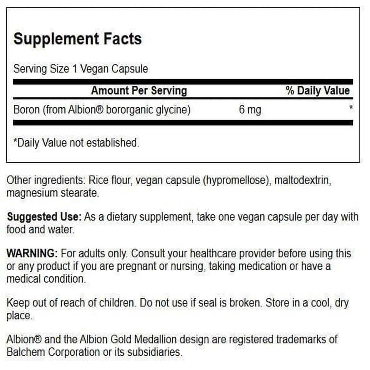Swanson Boron from Albion - Boroganic Glycine Supplement Supporting
