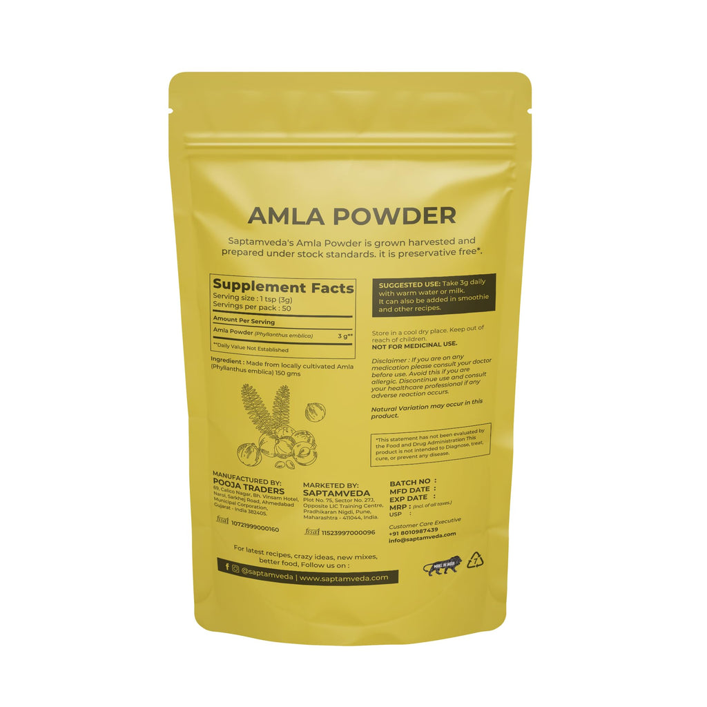 SAPTAMVEDA Amla Indian Gooseberry Powder - 150g - image 2