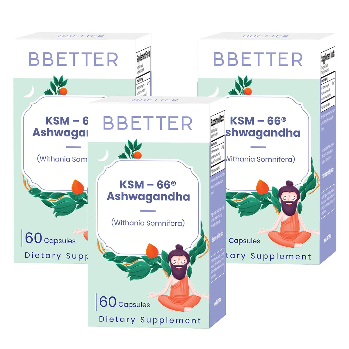 BBETTER Ashwagandha KSM 66 Capsules 600mg Lab Tested Ashvagandha