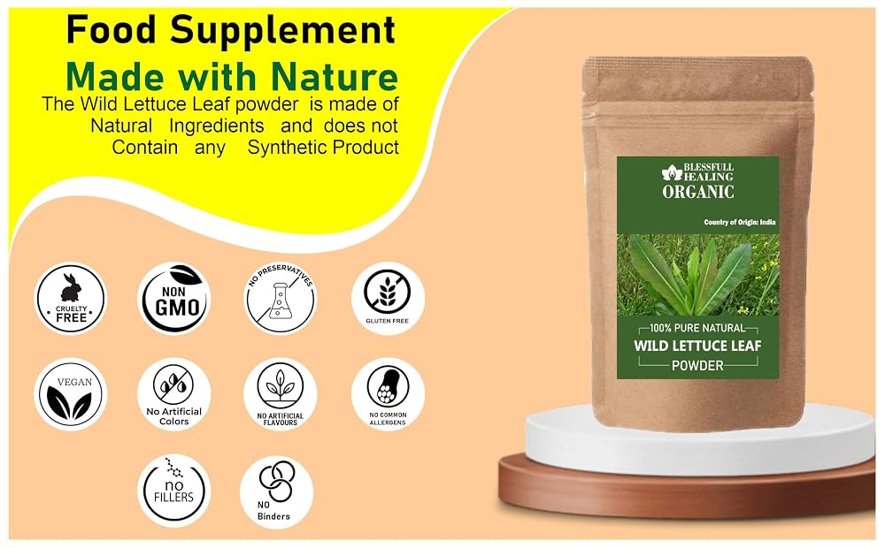 Blessfull Healing Organic Wild Lettuce Leaf Powder - 300g - image 4