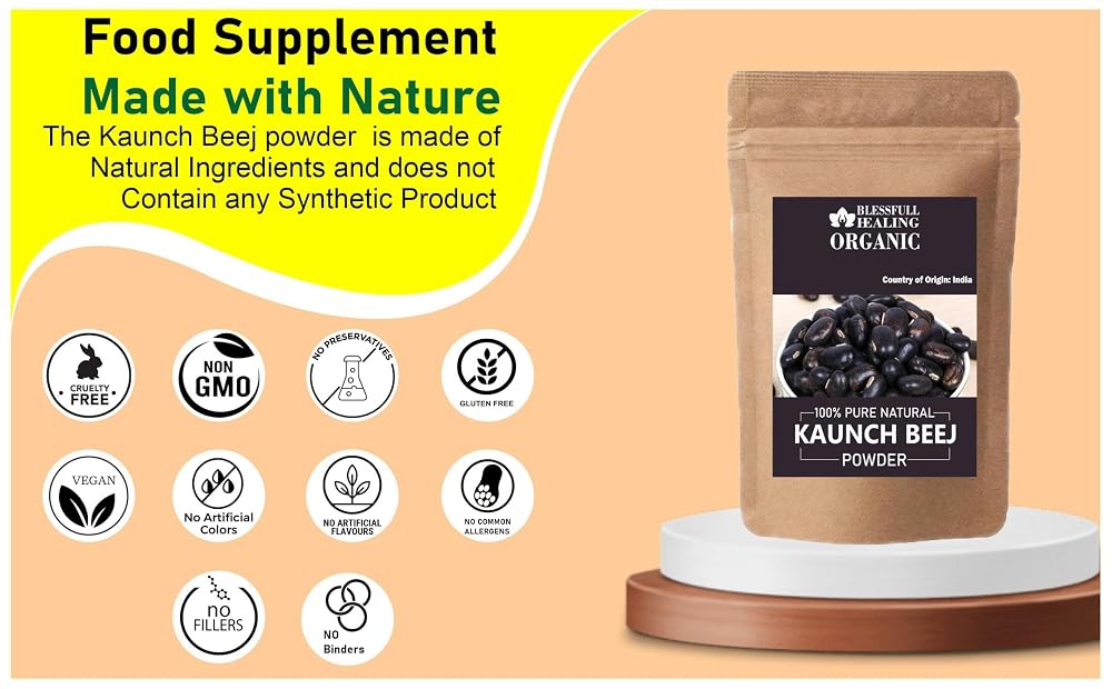 Blessfull Healing Organic Kaunch Beej Powder - 300g - image 4