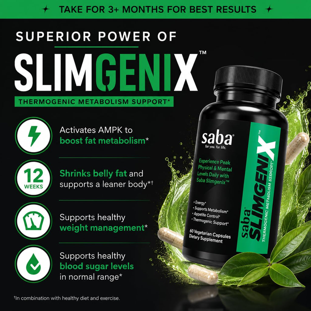 Saba SlimGenix Thermogenic Metabolism Capsules - 60 Count - image 12