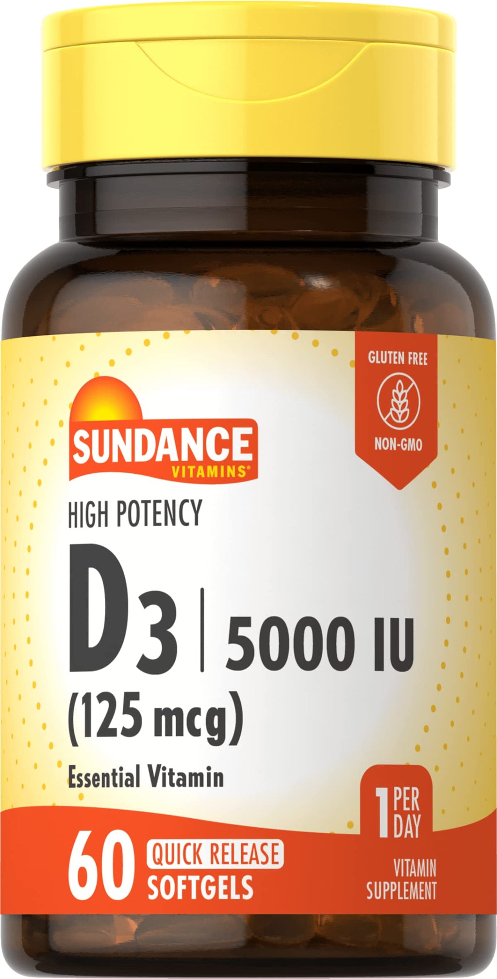 Sundance Vitamins Vitamin D3 High Potency - 120 Softgels