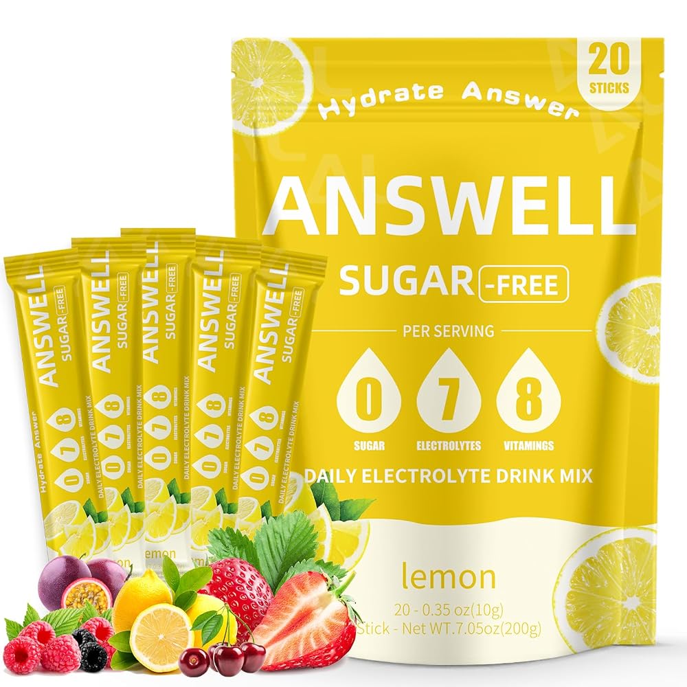 ANSWELL Electrolytes Powder Packets Sugar Free - Liquid Daily IV