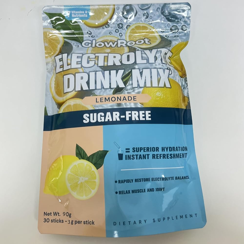 GlowRoot Electrolyte Drink Zero Sugar Powder - 30 Packets