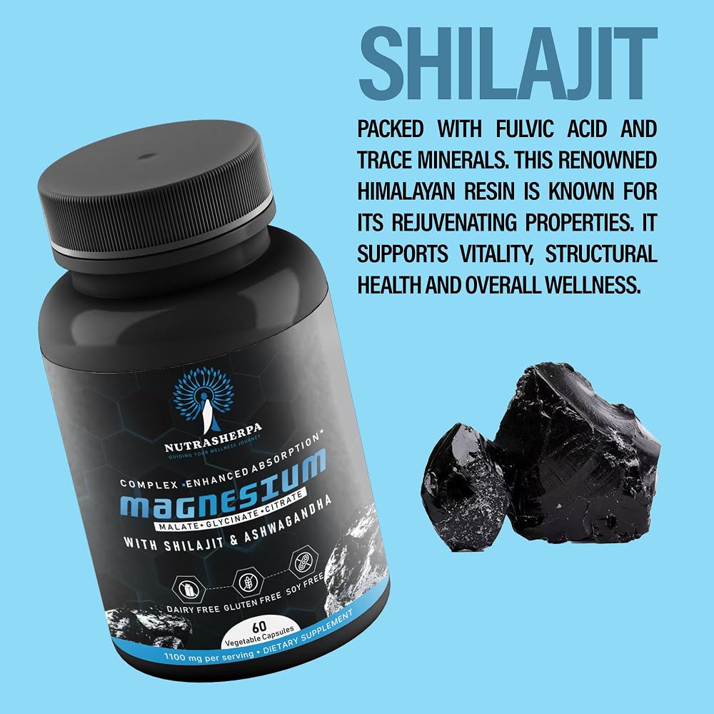 Nutrasherpa Magnesium Complex with Shilajit and Ashwagandha - 60 Capsules - image 4