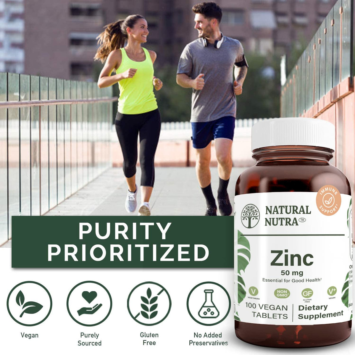 Natural Nutra Zinc Gluconate 50mg Supplement Parent